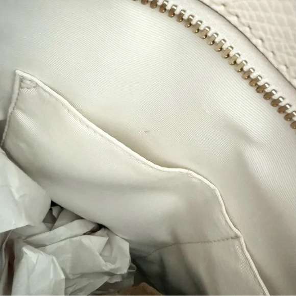 Coach Crossgrain Zip Tote — F36875, Chalk — Clean Interior - Picture 13 of 15